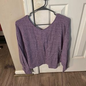 PURPLE LONG SLEEVE SWEATER